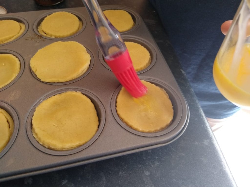 Egg wash on mince pies