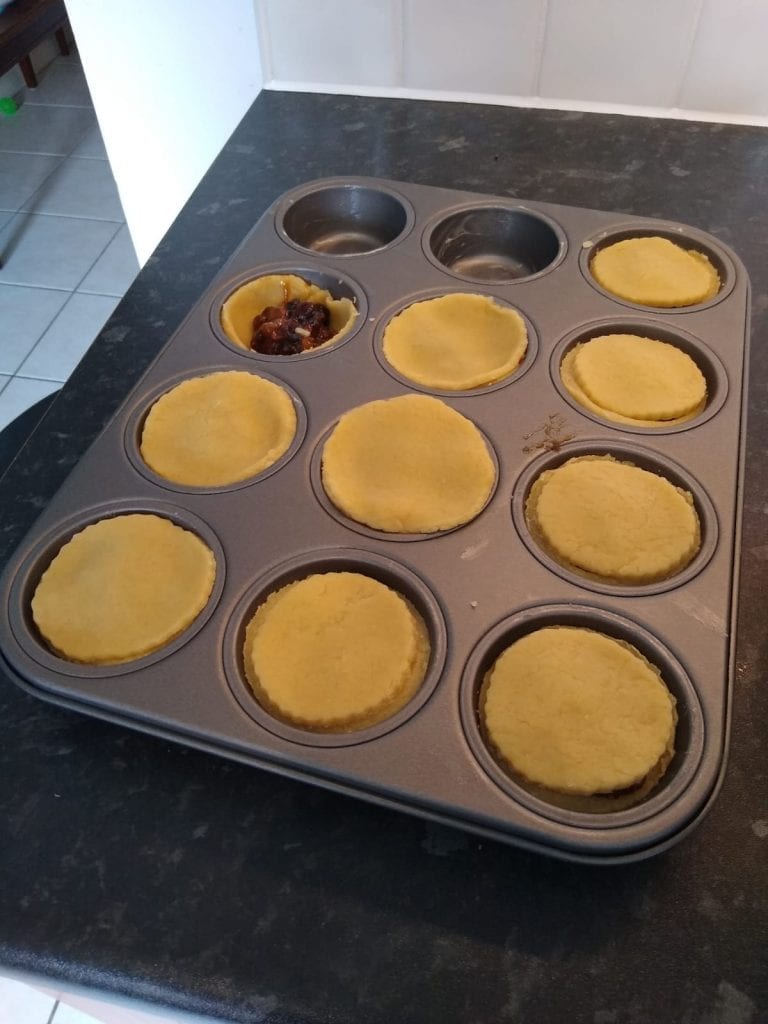 mince pie without top