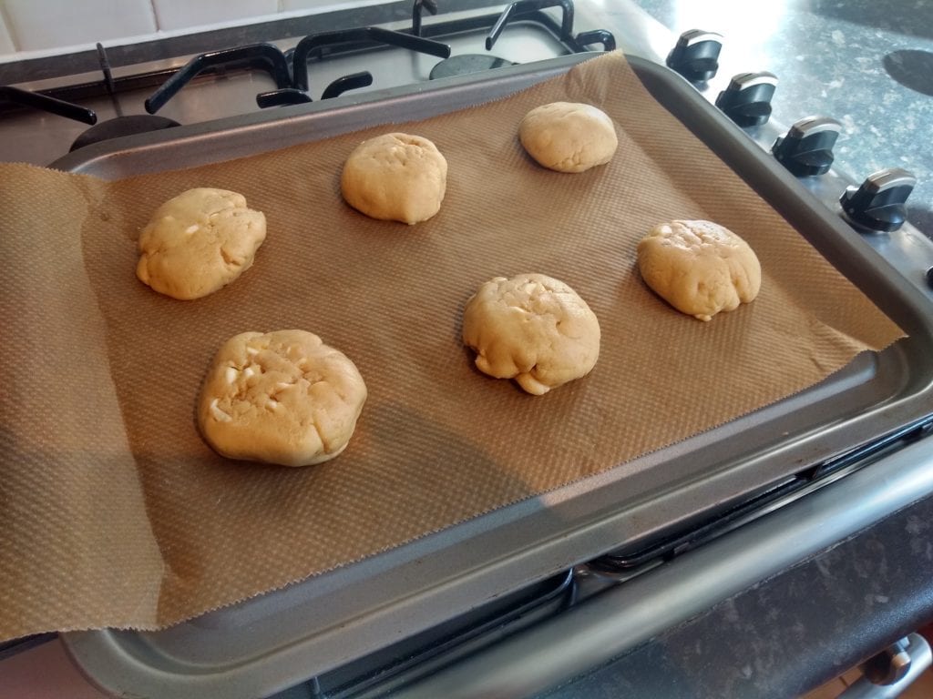 Laid out on a baking tray Laid out on a baking tray